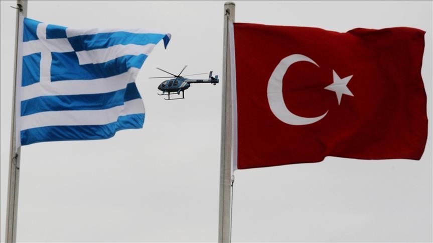 Flamuri i Greqisë dhe i Turqisë. Foto: Anadolu Agency