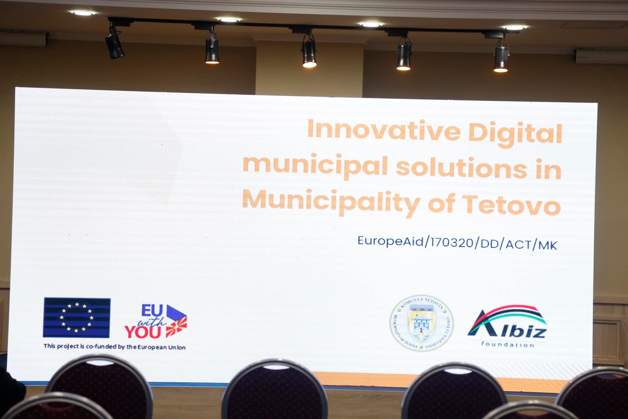 Projekti projektit “Zgjidhje inovative digjitale komunale në Komunën e Tetovës”, foto: Komuna e Tetovës (faqja në Facebook)