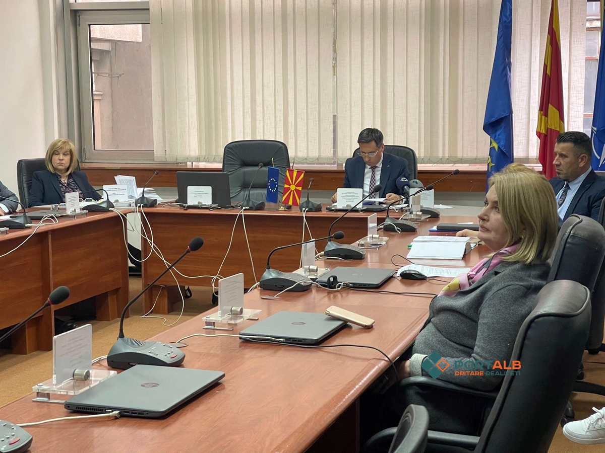 Foto nga seanca e Këshillit Gjyqësor për zgjedhjen e kryetarit, 04.05.2023. Foto: Portalb.mk