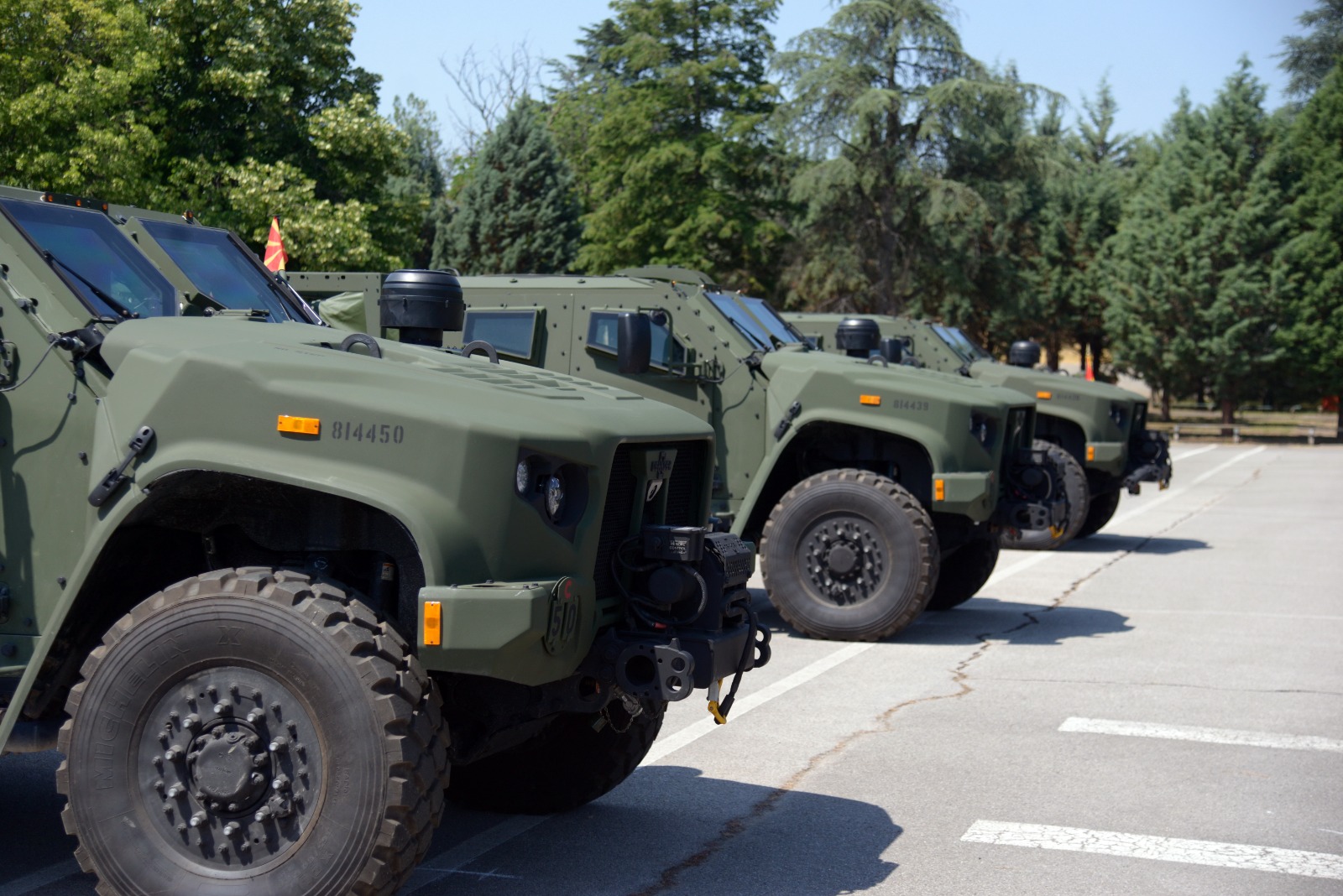 Automjetet e blinduara JLTV, të cilat RMV i ka blerë nga SHBA, foto: Ministria e Mbrojtjes