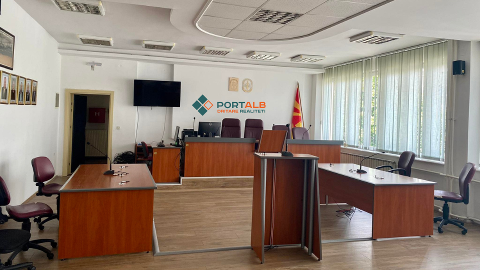 Sallë gjyqësore në Gjykatën Themelore të Tetovës. Foto: Fisnik Xhelili/Portalb.mk