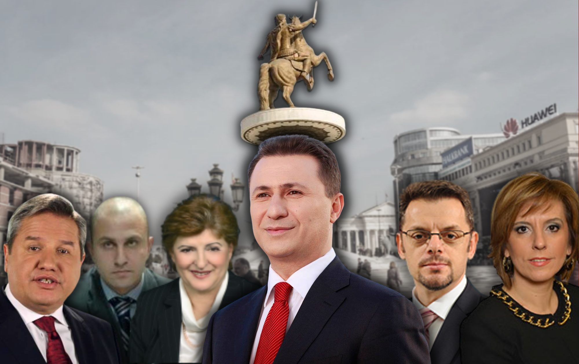 Disa të dyshuar në rastin e Prokurorisë për "Shkupi 2014". Foto: Meta.mk