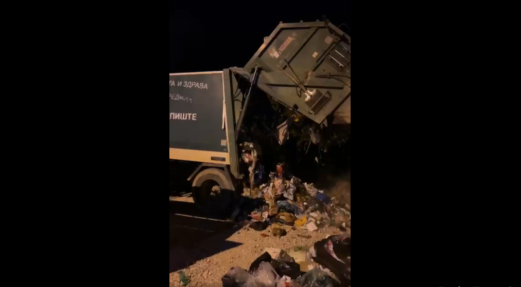 Mbeturinat e grumbulluara nga Komuna e Aerodromit. Pamje nga kryetari Timco Mucunski.