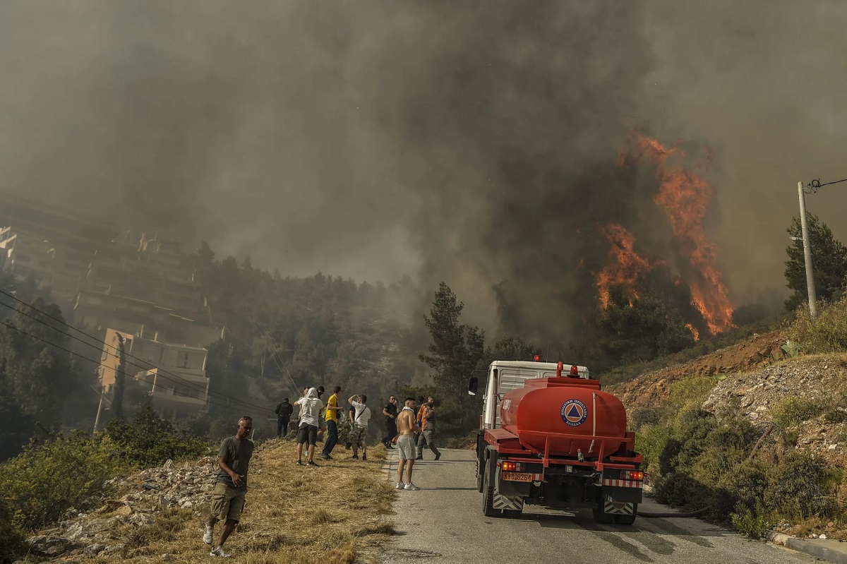 Zjarre në Greqi. Foto: Anadolu Agency