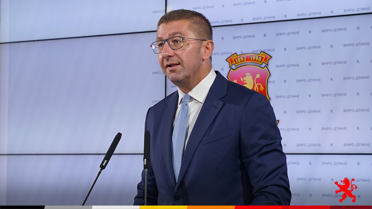 Lideri i VMRO-DPMNE-së, Hristijan Mickoski/Foto: VMRO - DPMNE