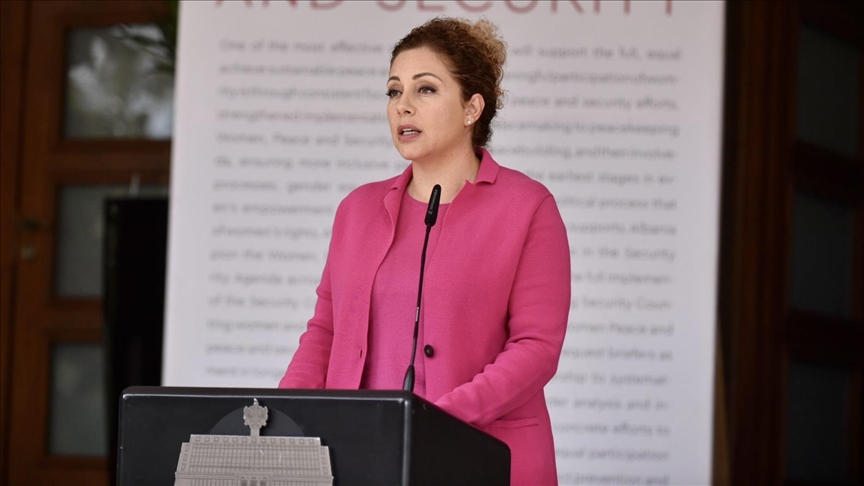Ministrja e Jashtme e Shqipërisë - Olta Xhaçka. Foto: Anadolu Agency