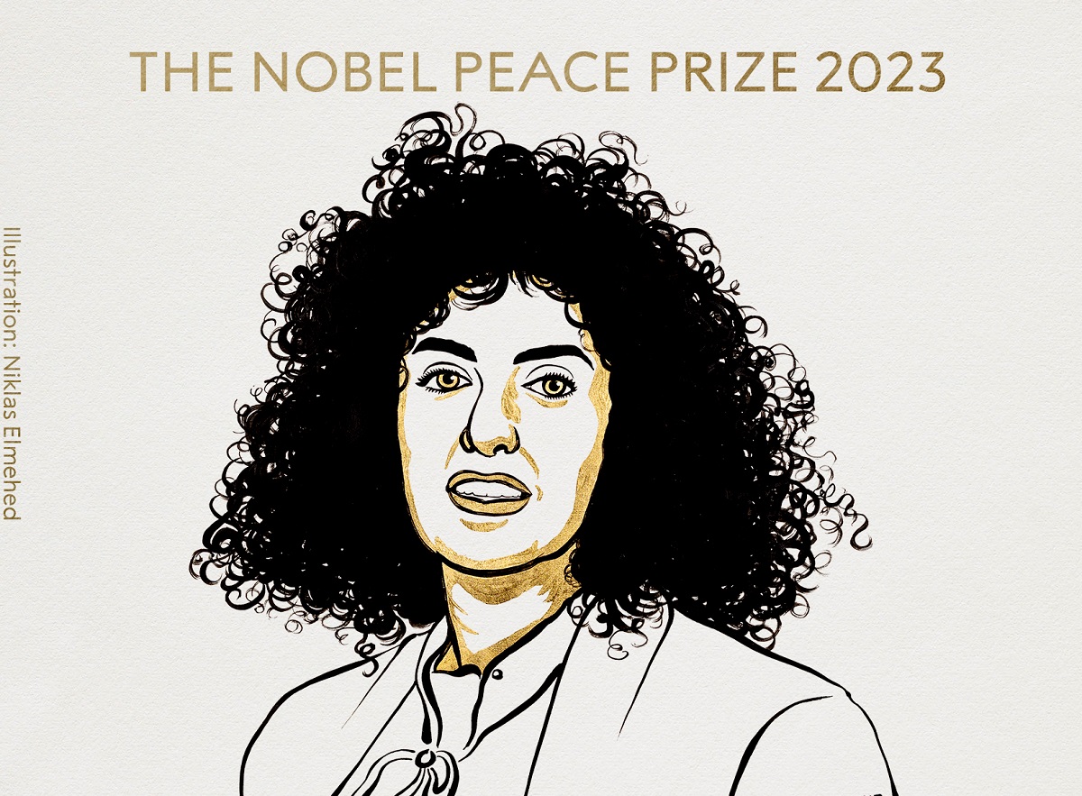 Narges Mohammad fituese e Çmimit Nobel për paqe 2023. Foto: The Nobel Prize /Twitter