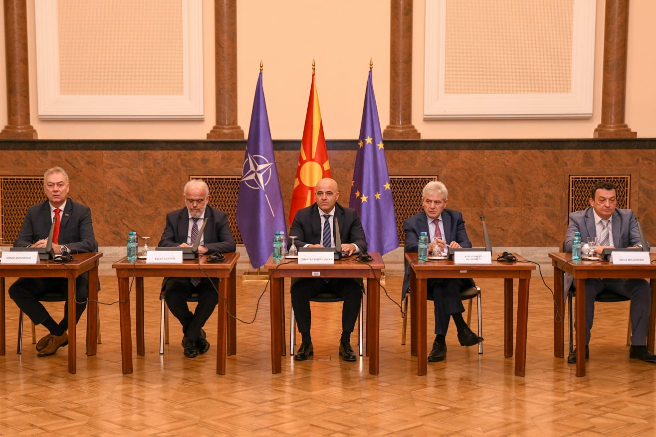 Takimi i liderëve. Foto: Qeveria e Maqedonisë së Veriut