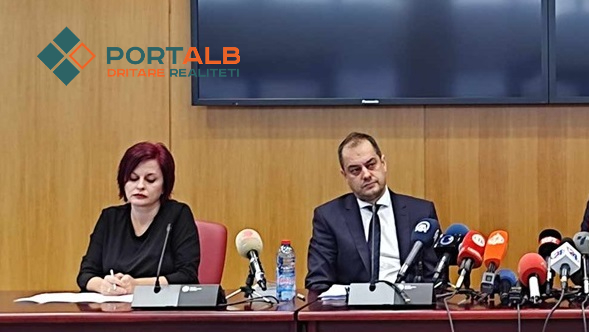 Konferenca për media e ministrit Oliver Spasovski dhe prokurorit Gavril Bubevski. Foto: Portalb.mk
