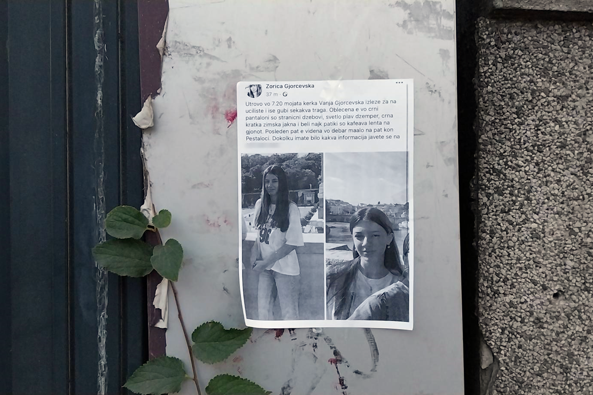 Vanja Gjorçevska, 14-vjeçarja e cila u vra në Shkup. Foto: Portalb.mk