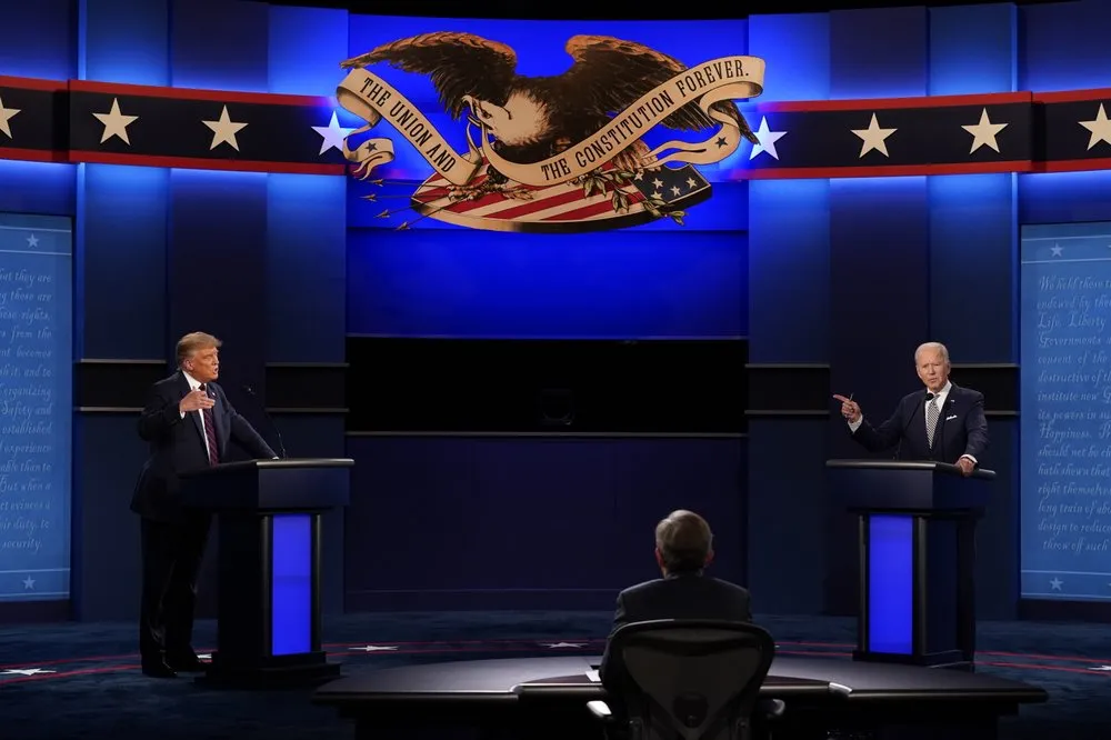 Debati presidencial Trump - Biden. Foto printscreen