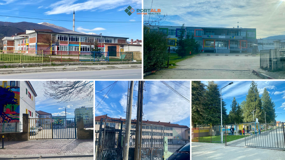 Shkollat fillore në Komunën e Tetovës: “Bratstvo Migjeni”, “Kirili dhe Metodi”, “Liria”, “Naim Frashëri”, “Istikball”, dhe “Gjergj Kastrioti”. Foto: Fisnik Xhelili/Portalb.mk
