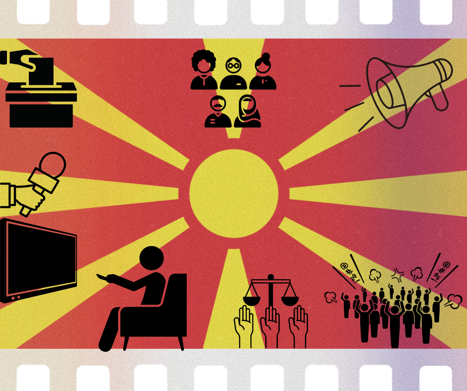 Ilustrim i punuar në Canva - Periudhë zgjedhore në Maqedoninë e Veriut