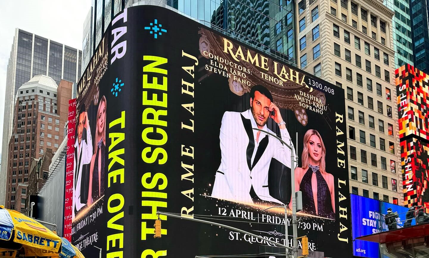 Lahaj dhe Ameti në Times Square/ Foto: Ramë Lahaj Facebook