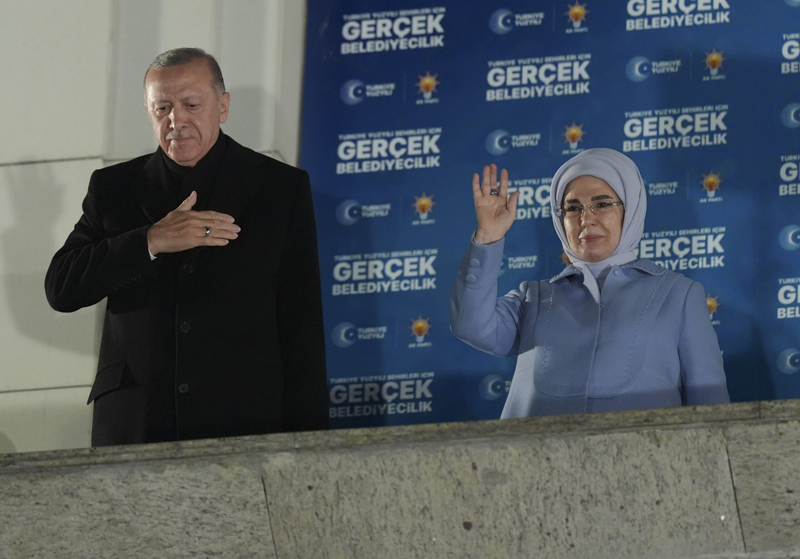 Presidenti i Turqisë, Recep Tayyip Erdoğan, në adresimin e tij paszgjedhor. Foto nga Emin Sansar - Anadolu Agency