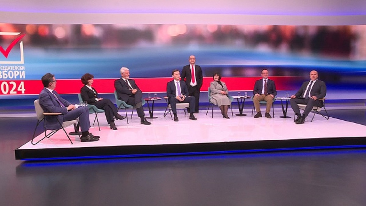 Debati presidencial RTMV 1, 21.04.2024. Fotografi nga MRTV1