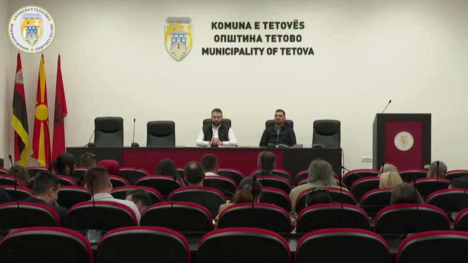 Seanca e 31 e jashtëzakonshme e Këshillit të Komunës së Tetovës. Foto: Printscreen nga live videoja në faqen e Komunës së Tetovës në Facebook