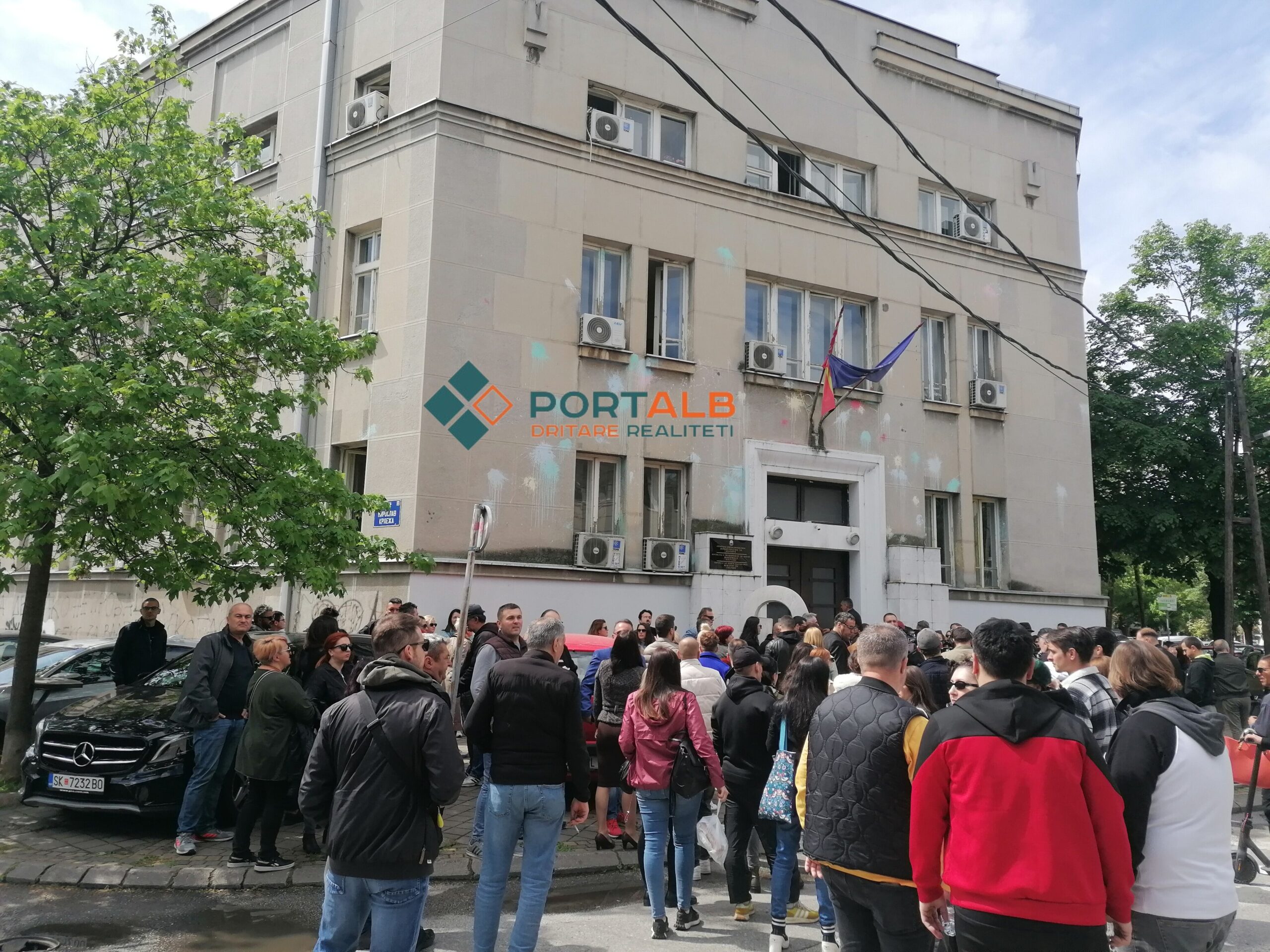 Protestë para Ministrisë së Kulturës (RMV) - Foto Portalb.mk