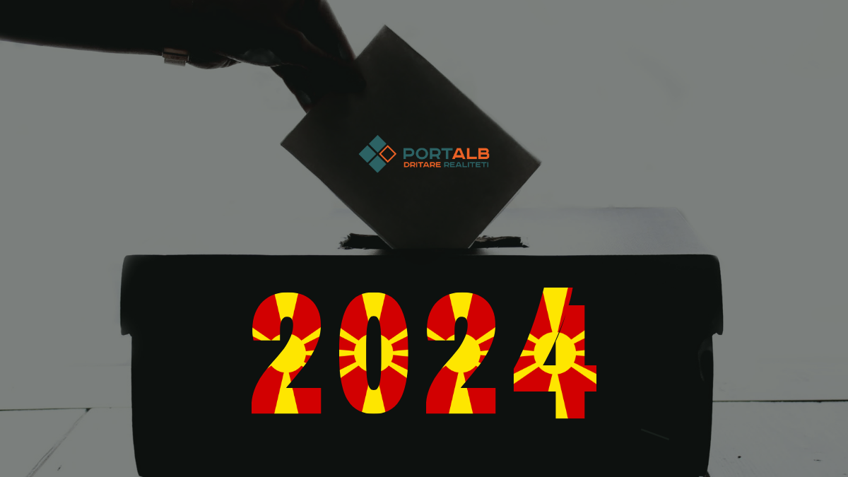 Zgjedhjet e vitit 2024 në Maqedoninë e Veriut. . Foto ilustrim e krijuar nga Fisnik Xhelili/Portalb.mk në Canva (përmban elemente nga Canva)