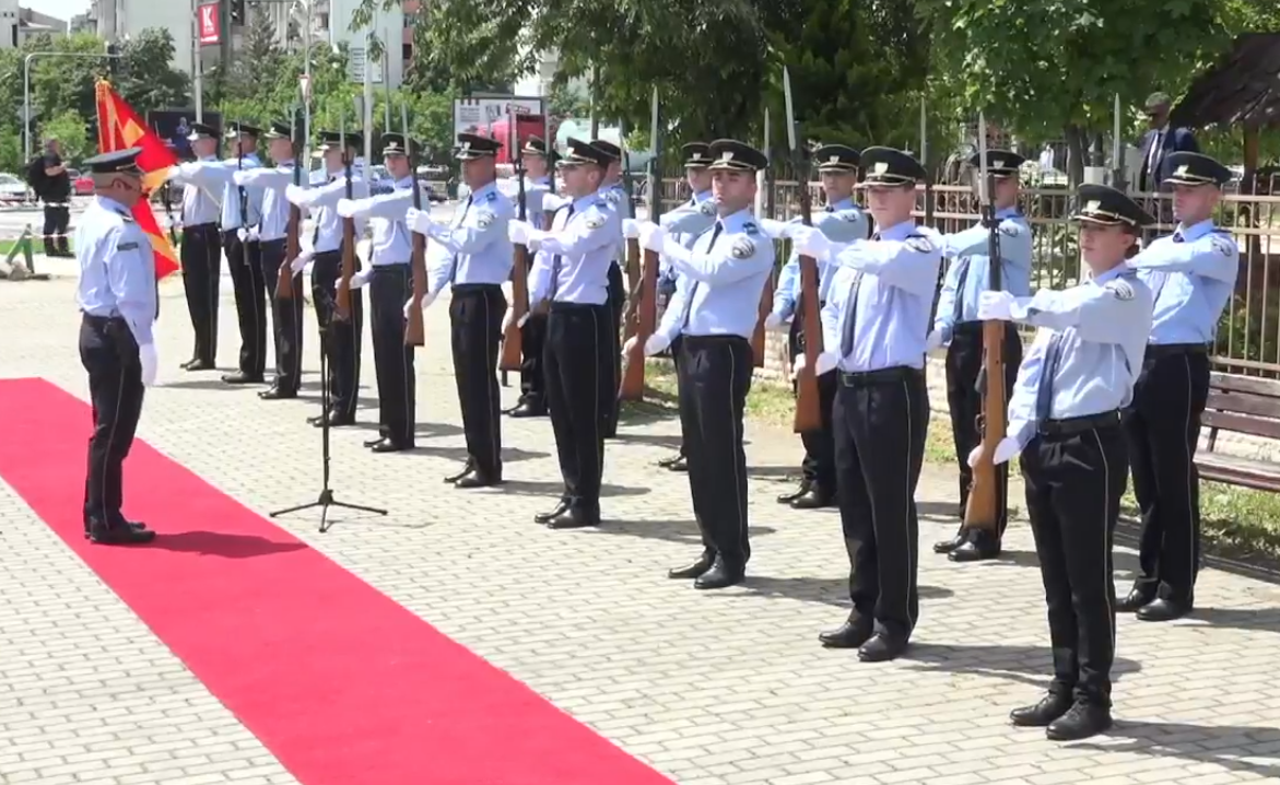 Shënimi i 7 majit, Ditës së Policisë së Maqedonisë. Foto printscreen nga video-live i MPB-së