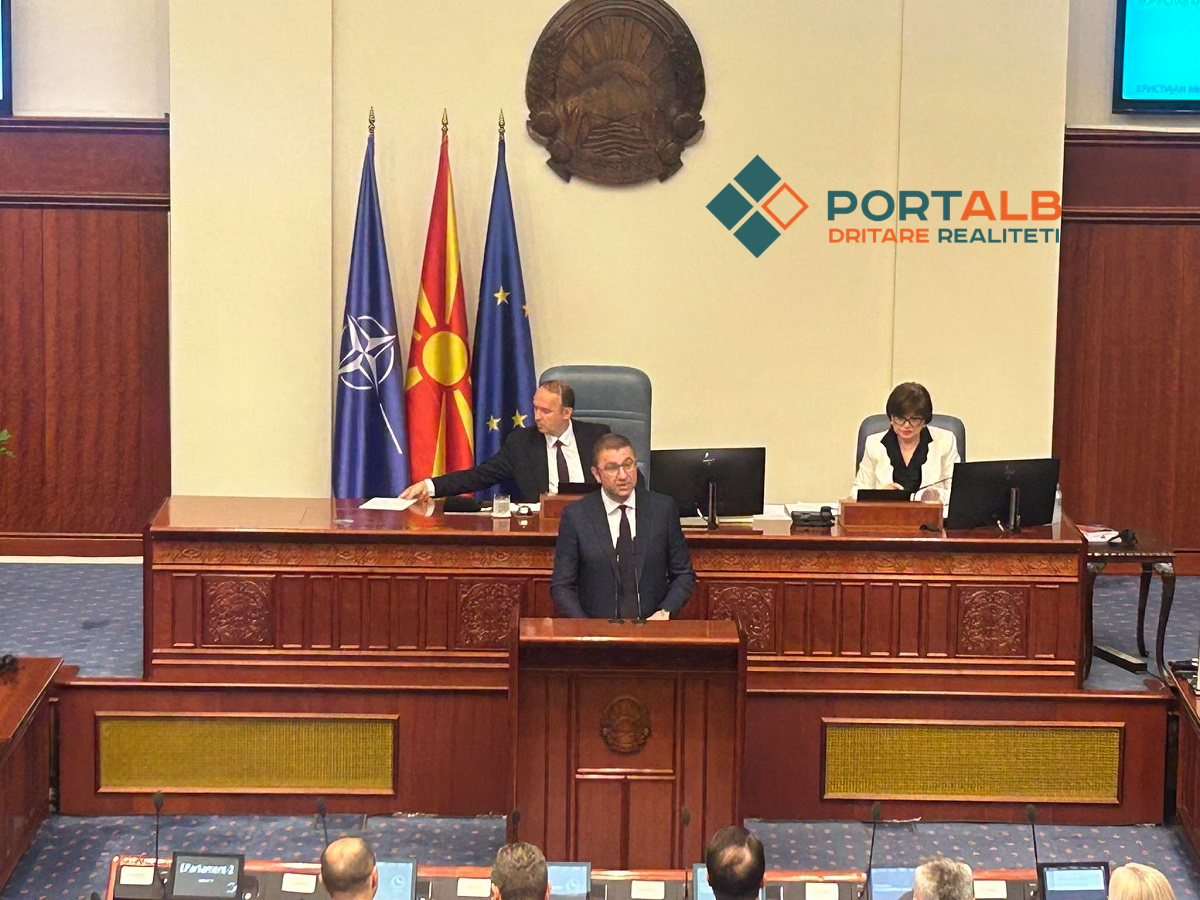 Kristian Mickoski. Kuvendi i Maqedonisë së Veriut. Foto: Teuta Buçi/Portalb.mk
