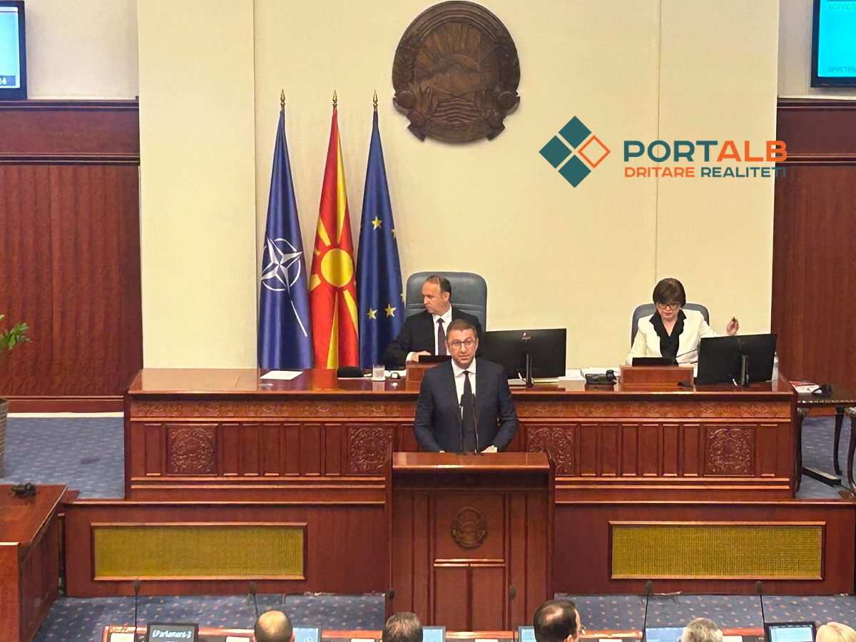 Hristian MIckoski, Kuvendi i Maqedonisë së Veriut. Foto: Teuta Buçi/Portalb.mk