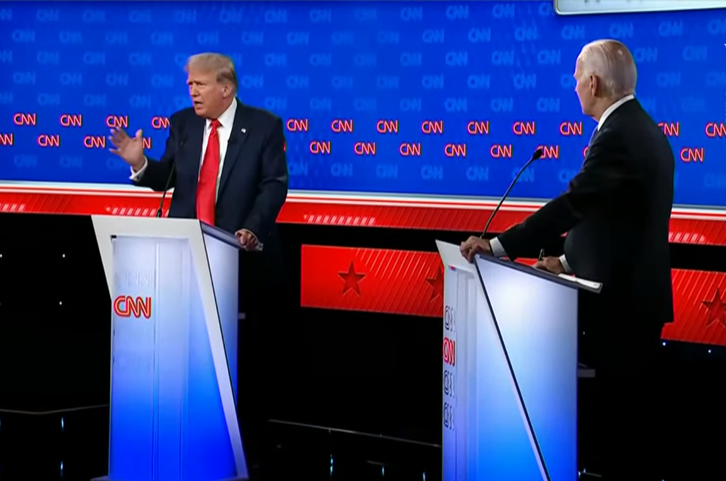 Debati Donald Trump-Joe Biden. Foto printscreen nga video e CNN