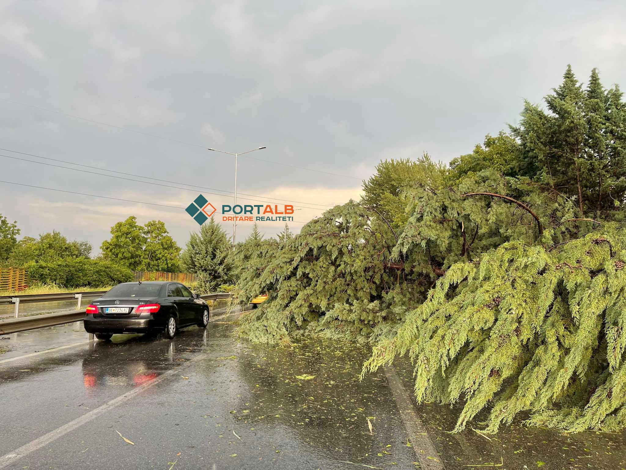 Pasoja nga reshjet e shiut dhe erërat. Foto nga Albina Ramadani - Portalb.mk