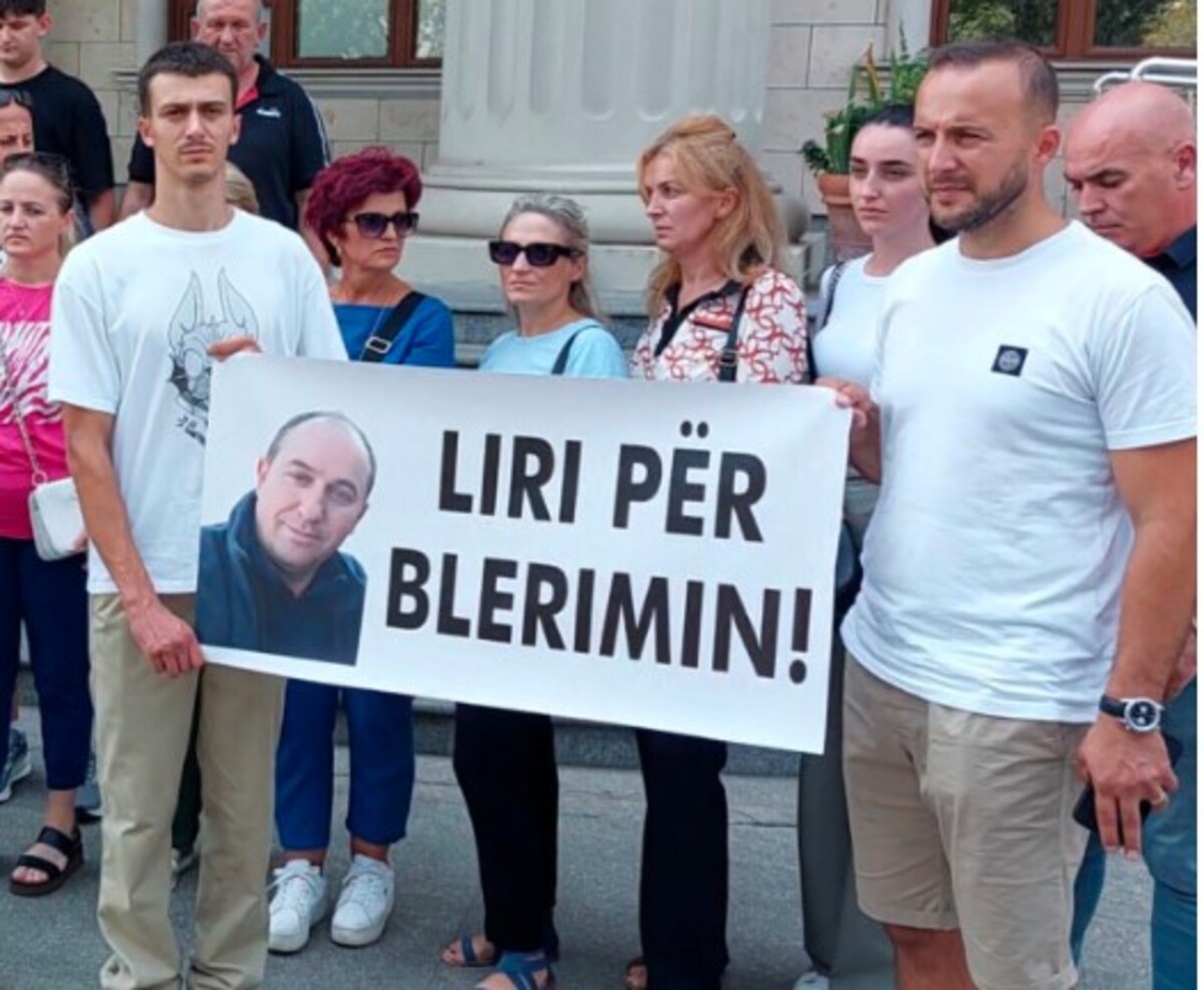 Protesta në Shkup për Blerim Ramadanit, Foto: Printscreen nga video nga TV21