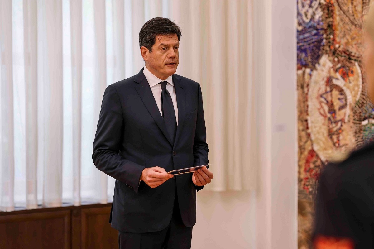 Ambasadori i BE-së Mihalis Rokas. Foto: Presidenca e RMV-së